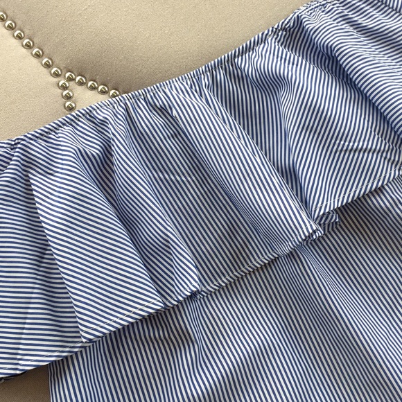 Forever 21 Tops - Striped Off the Shoulder Ruffle Top
